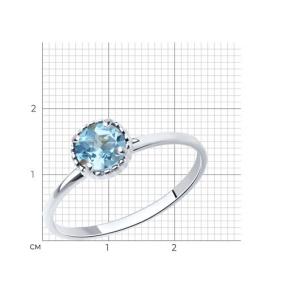 Серебряное кольцо SOKOLOV 92012038 с топазом 92012038 фото